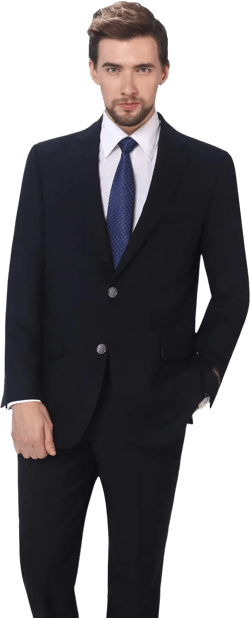 P&L Men's Premium Wool Blend Business Blazer Dress Suit Jacket 36 Navy