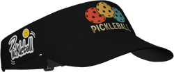 Pickleball Workout Hats for Women Vintage Sun Visor Hat for Womens Uv Protection Cap Pickleball Sun Protection Hat Black