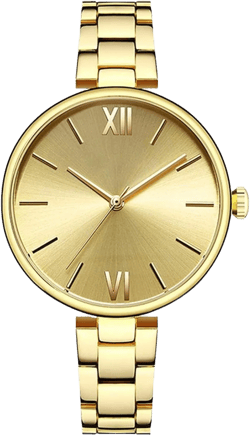 Women Watches Narrow Stainless Steel Band Quartz Watch Ladies Fashion Ultra-Thin Wristwatches gold