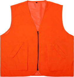 Roicaholy Men's Orange Hunting Vest, Waterproof and Ultra-Quilt Fabric, with Pockets, Zip Up
