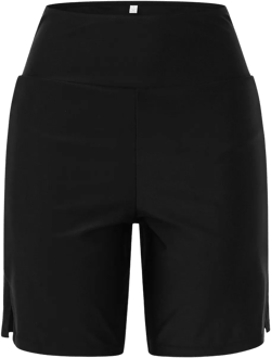 TOWED22 Plus Size Swim Shorts Women Suit Shorts Waisted Swim Drawstring Bottoms Swimsuit High Boy Shorts Pocket Swim Shorts,Black