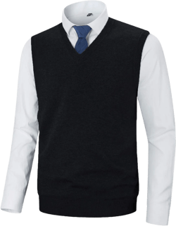 Mens V Neck Sweater Vest Slim Fit Casual Knitwear Wool Blend Sleeveless Pullover Sweater Solid Knitted Tank Top