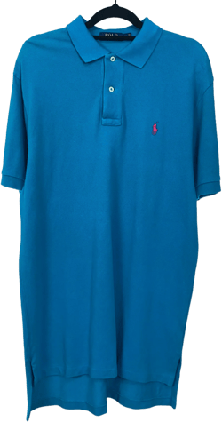 Polo Ralph Lauren Bright Blue Tall Polo Shirt Top Size M