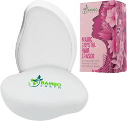 Magic Crystal Hair Remover - Reusable Nano Glass Hair Eraser Stone Tool for Body and Face Flawless and Painless Removal Exfoliation Epilator Device for Women & Men Silky Smooth Skin (Elegant)