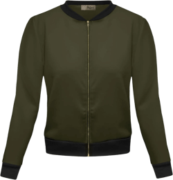 Hybrid & Company Women's Fashion Color Casual Office Comfy Zip Up Bomber Jacket Made in USA