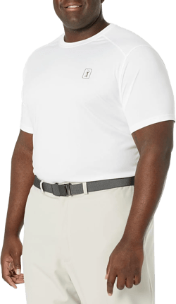 PGA TOUR Men's Performance Crew Short Sleeve Golf Tee Shirt Small Bright White