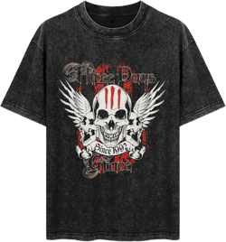 Man's Vintage Oversized T Shirt Cotton Graphic Short Sleeve Shirts Round Neckline Clothing Unisex Tees Shirts Medium Style-1