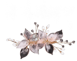 Vintage Pink Flower Hair Clips, Decorative Crystal Hair Clips French Pearl Barrettes, Wedding Hair Pins Rhinestones Hair Accessories for Women Girls Bride Bridesmaid