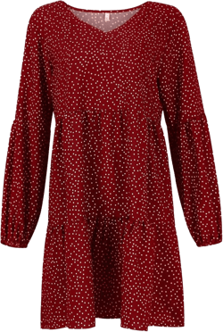 Womens Dresses Solid Long Lantern Sleeve Dresses V-Neck Ruffle Pleated Hem Dresses Loose Fashion Dress Vintage Dress