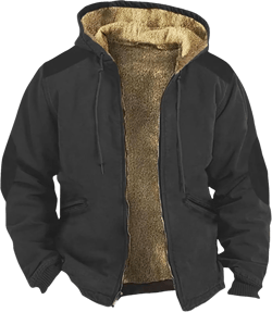 Ymosrh Men's Winter Coats Fleece Jacket Full Zip Warm Coat Jackets Outwear Sweatshirts Hoodies Jackets Coats, M-7XL 7X-Large Co5-dark Gray