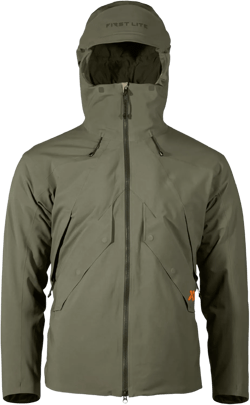 First Lite Men's Uncompahgre Foundry Jacket - Waterproof Insulated Camo Hunting Coat X-Large Conifer