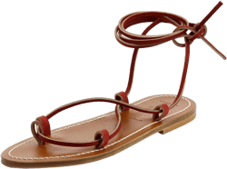 DÔEN & K.JACQUES BIKINI SANDAL -- ROUGE VACHETTA