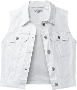 luvamia Denim Vest for Women Sleeveless Cropped Jean Jacket Vests Top Western Outfit Fashion Casual Vests with Pockets