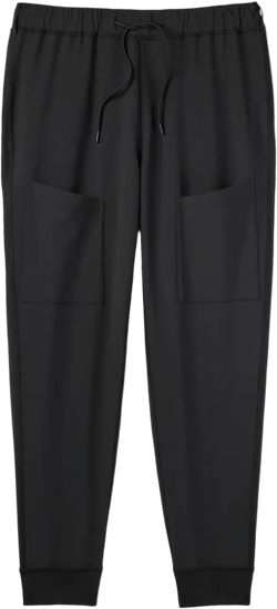 Men&#39;s Adaptive Seated Fit Jogger Pants - Goodfellow &#38; Co&#8482; Black XS: Recycled Polyester, Moisture Wicking