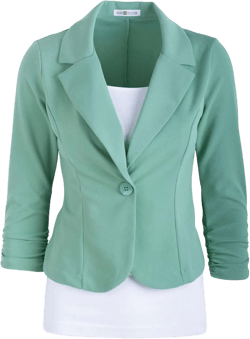 Auliné Collection Women's Casual Work Solid Color Knit Blazer 3X Sage