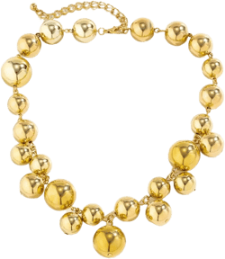 Big Pearl Necklace for Women Chunky Pearl Necklace Exaggerated Statement Necklace Wedding Jewelry (Bgold)