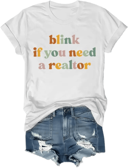 Blink If You Need A Realtor T-Shirt, Blink If You Need A Realtor Shirt, Blink If You Need A Realtor Tshirt XX-Large White