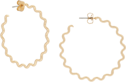 Lucky Brand Women's Zig Zag Hoop Earrings One Size Gold
