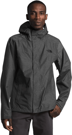 THE NORTH FACE Men’s Venture 2 Waterproof Hooded Rain Jacket (Standard and Big & Tall Size), TNF Dark Grey Heather/TNF Dark Grey Heather/TNF Black, XX-Large