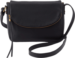 HOBO Fern Leather Messenger Crossbody Bag for Women One Size Black