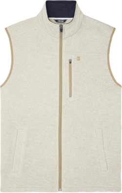 IZOD Men's Big and Tall Advantage Performance Full Zip Sweater Fleece Vest 3X-Large Tall Rock Heather