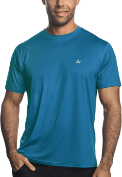 Arctic Cool Men’s Crew Neck Instant Cooling Moisture Wicking Performance UPF 50+ Short Sleeve Workout Shirt