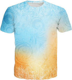 SYAIMN Unisex 3D Pattern Printed Short Sleeve T-Shirts Casual Graphics Tees X-Large Blue Yellow