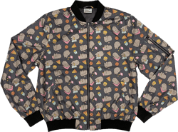 Pusheen Lightweight Bomber Jacket Pizza Donut Food & Poses Cute All Over Print