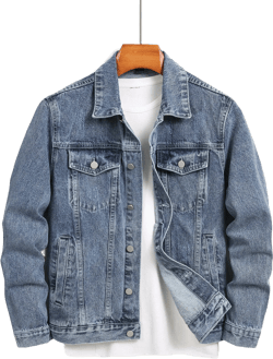 Manfinity EMRG Men's Spring And Autumn Casual Washed Denim Jacket