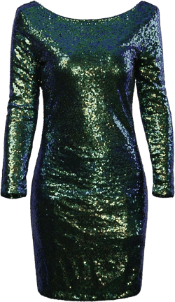 Vijiv Women's 1920s Vintage Embellished Sequin Beaded Flapper Evening Dress Small Multicolor Green