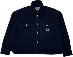 Carhartt WIP W' L/S Trade Shirt In Mizar / Black (Garment Dyed)