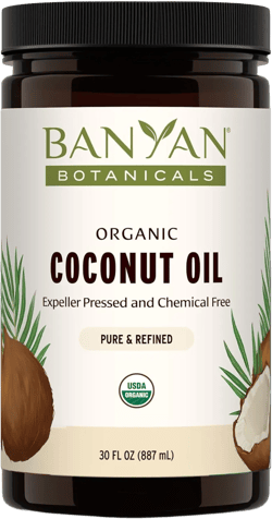 Banyan Botanicals Coconut Oil – Expeller Pressed Organic Coconut Oil – Massage Oil for Naturally Hydrated Skin and Hair – 30 oz – Refined, Non GMO, Sustainably Sourced 30 Fl Oz (Pack of 1)