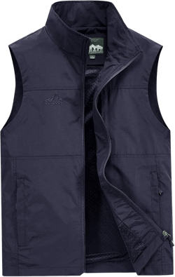 Ymosrh Men's Vests Outerwear Lightweight Outdoor Casual Zipper Stand Collar Padded Vest Coats Sleeveless Jacket Vest at Amazon Men’s Clothing store
