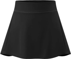 Femdouce 1-2 Pack Womens Athletic Tennis Skirts with Pockets High Waisted Golf Skort Skirts Workout Lightweight Golf Skirt Small 1 Pack Black