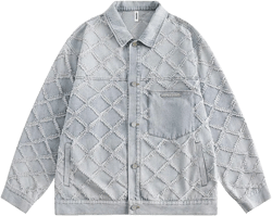 Unisex Jacket Autumn Water Washed Hole Jacket Coat for Women