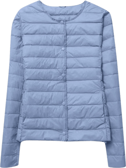 HGps8w Women's Lightweight Packable Quilted Puffer Jacket, Button Down Solid Color Warm Padded Down Winter Outerwear Coats XX-Large 01 Navy