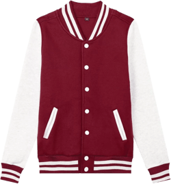 babyhealthy Women's Men's Varsity Baseball Jacket Casual Letterman Bomber Jacket Windbreaker Lightweight Jacket Coat 005 Red X-Large