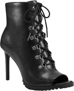 Amazon.com | Cufflinks Inc. Womens Florita Faux Leather Zip Up Lace-Up Heels, Black, 6.5 Medium | Pumps