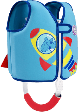 Pottwal Swim Vest for Kids - Swim Jacket for 1-2 Years (24-33LBS) - Buoyancy Aid Made of Neoprene & EPE - with Adjustable Crotch Strap