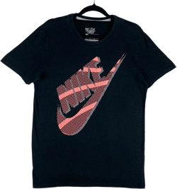 Nike 2000's Black Slim Fit Cotton Tee Shirt Size M