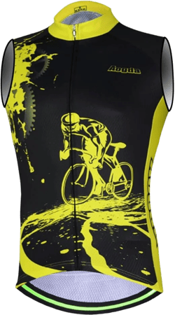 Aogda Team Cycling Jerseys Summer Biking Bike Sleeveless Shirts (1 Jerseys, S)