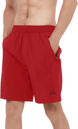 BASUDAM Men's Athletic Shorts Quick Dry Lightweight Zipper Pockets Running Shorts Outdoor Sports Workout