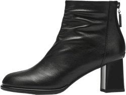 YDN Women Round Toe Ankle Boots Bolck Mid Heel Short Booties Back Zipper Comfy Outfit Shoes Size 4-15 US 6 Black