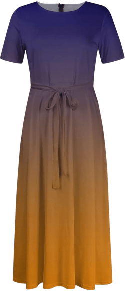 UQRZAU Women's Dresses, Spring Dress for Women 2024 Trendy Plus Size Summer/Fall Short Sleeve with Pockets Dress, XL, 5XL 4X-Large Orange -1
