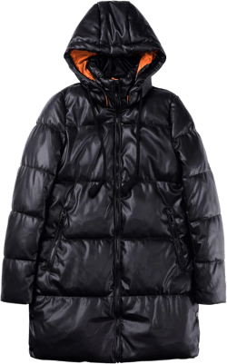 Bellivera Women Faux Leather Jacket Long Quilted Hood Puffer Winter Coat : Clothing, Shoes & Jewelry