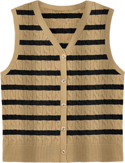 WIHOLL Womens Sweater Vest Cable Knit Button Down Cute Sleeveless Spring Summer Clothes 2025