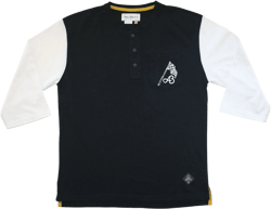 Rally Graphic 3/4 sleeve Henley shirt - Black