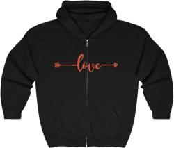 Love (with Arrow) Zip Hoodie