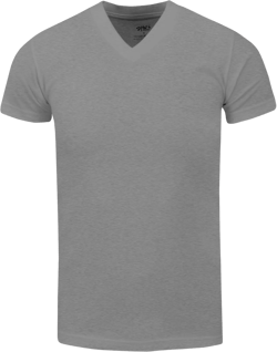 Men's Heavyweight Cotton T Shirt – Basic 6.2 Ounce Short Sleeve V Neck Plain Tee Top Tshirts Regular Big and Tall Size 5X-Large H.grey