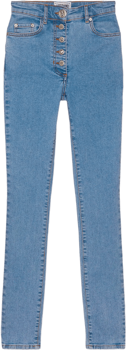 Moschino Jeans High Waist Slim Jeans (Fantasy Print Blue)